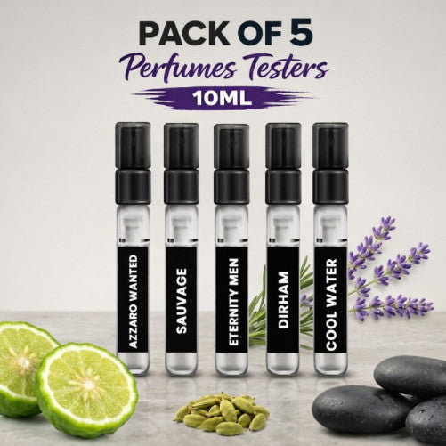 5 Perfumes Samples 10ML of Your Choice - Explorer Range