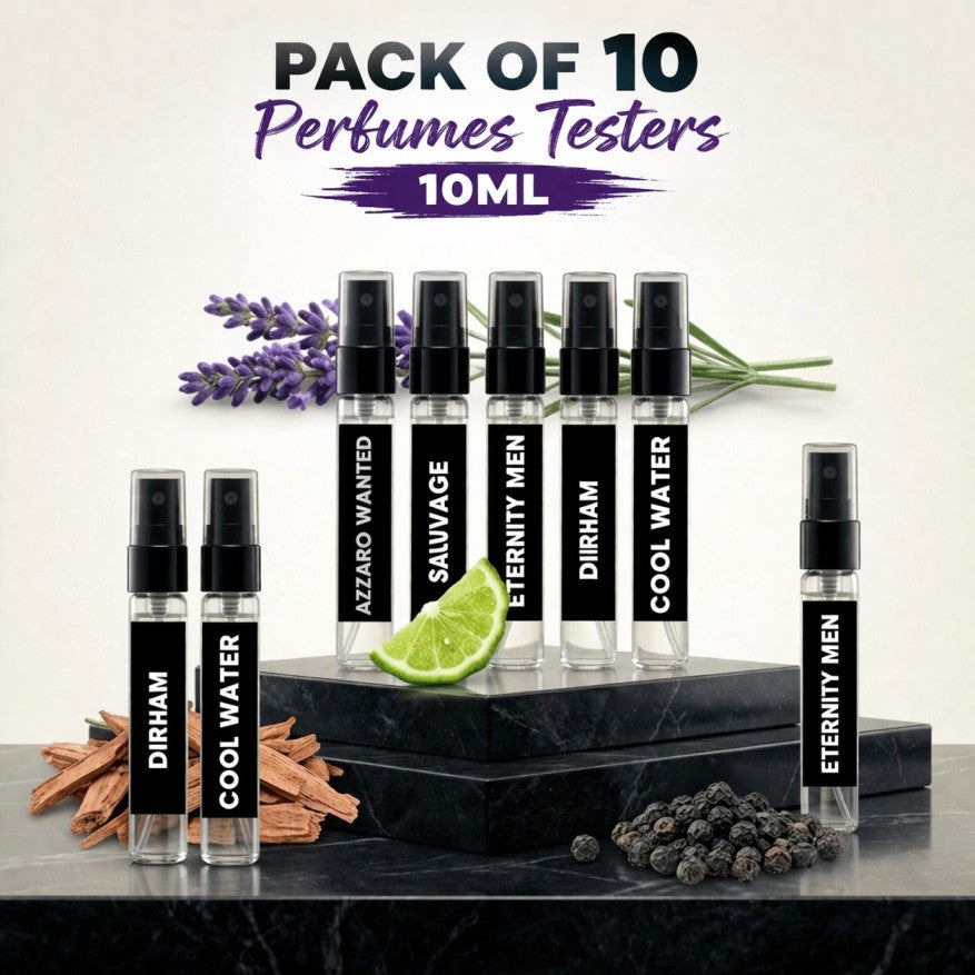 10 Perfumes Samples 10ML of Your Choice - Explorer Range